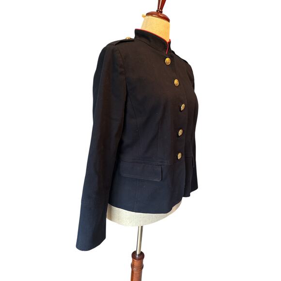 Talbots Navy Military Jacket Gold Buttons Size 14 - Picture 3 of 14